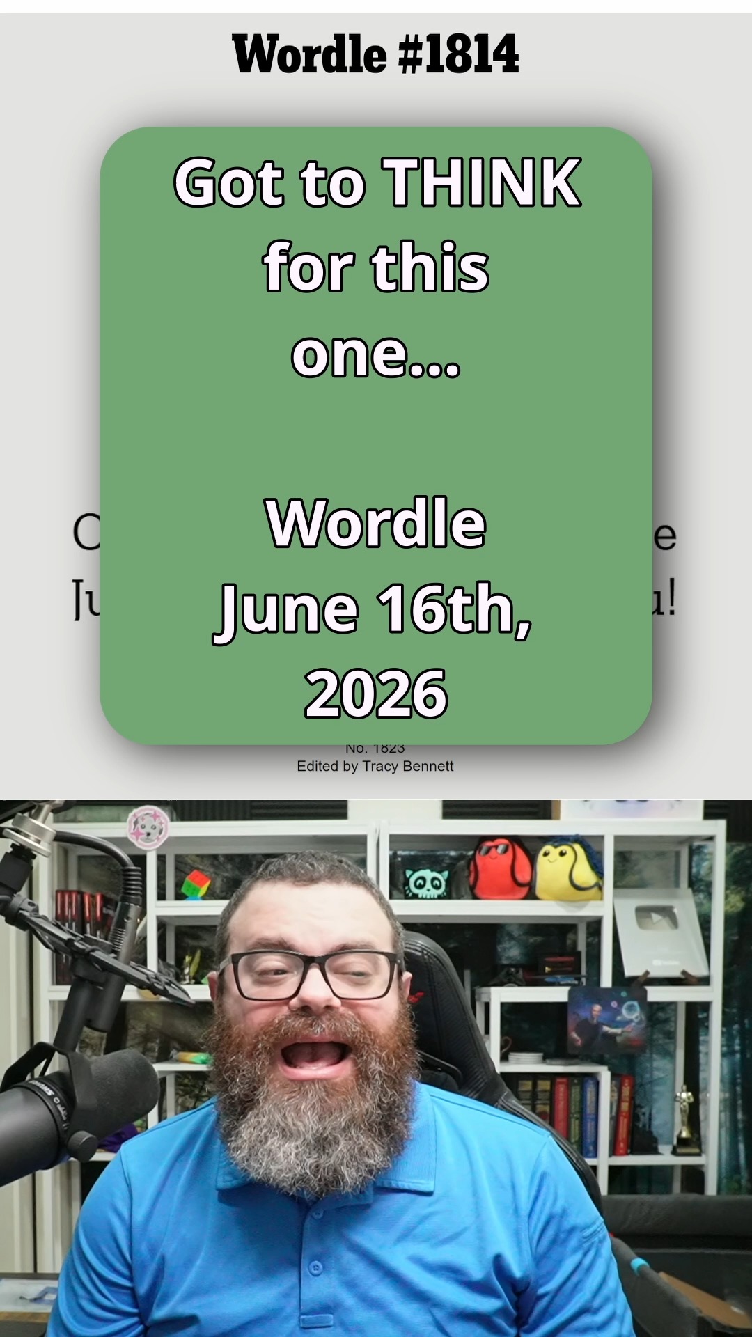 Not happy Wordle June 16, 2026 1823 #wordle #nytgames #wordletok