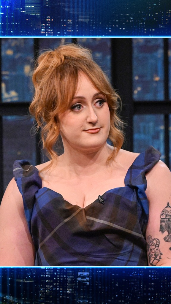brittany broski blue dress crying reflects on the inspiration behind “Royal Court” 👑 | Late Night with Seth Meyers collection:everyday-dresses Exploring The Dress: Perception size-womens-clothing_:8