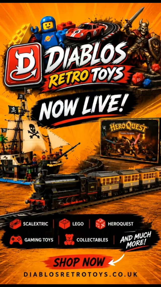 英語 テキスト 🚀 DIABLOS RETRO TOYS IS NOW LIVE! 🎮🧱🏎️ The new Diablos Retro