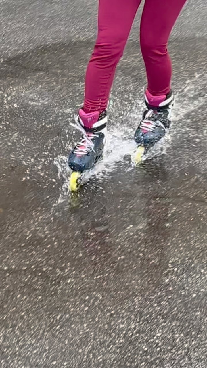 This is what to do about a big puddle when your skating 🐸💦 # ...
