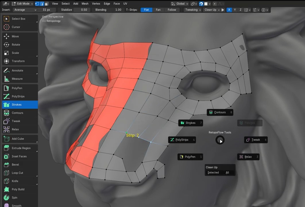 Orange Turbine's RetopoFlow 4 for Blender, a complete overhaul of the ...