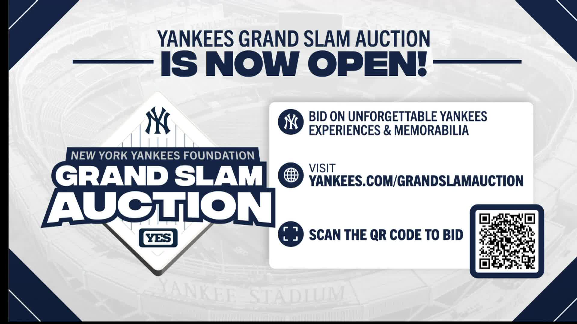 シックメジャーリーグ　ベースボール　キャンペーン　当選品　ヤンキース Get your bids in at yankees.com/grandslamauction! 💰 | YES Network