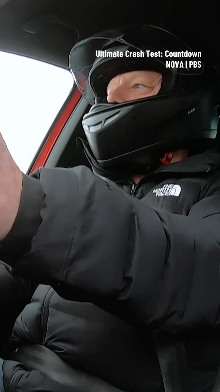 What happens when a stunt driver slams the brakes on three slick ...