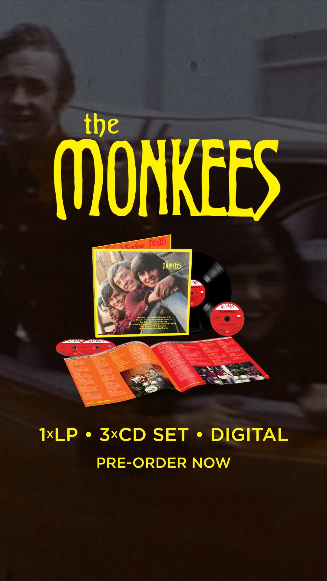 ザ・モンキーズ　ハンカチ　1960年代 アメリカ　ロック Celebrating six decades of The Monkees debut record! 🎶 Pre-order