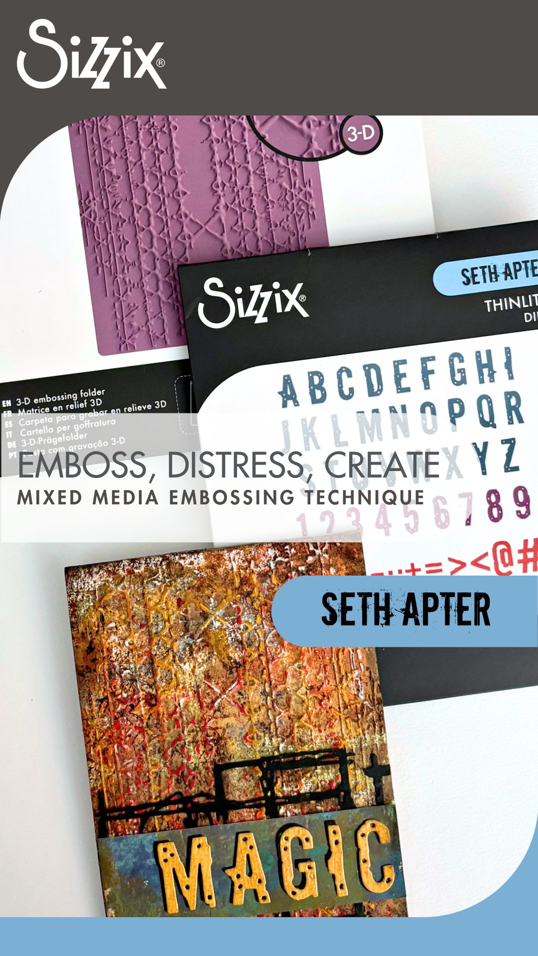 fizzyオーダーページ Mixed media magic starts with texture. This make featuring Seth