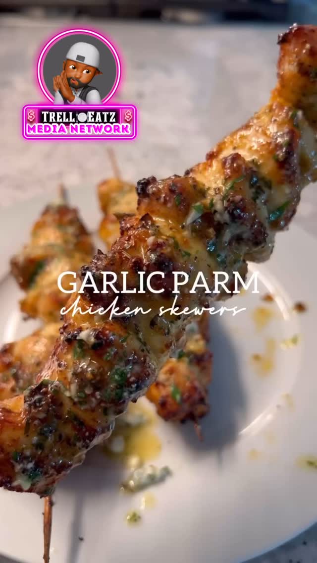 Garlic Parmesan Chicken Skewers that might just have you licking the ...