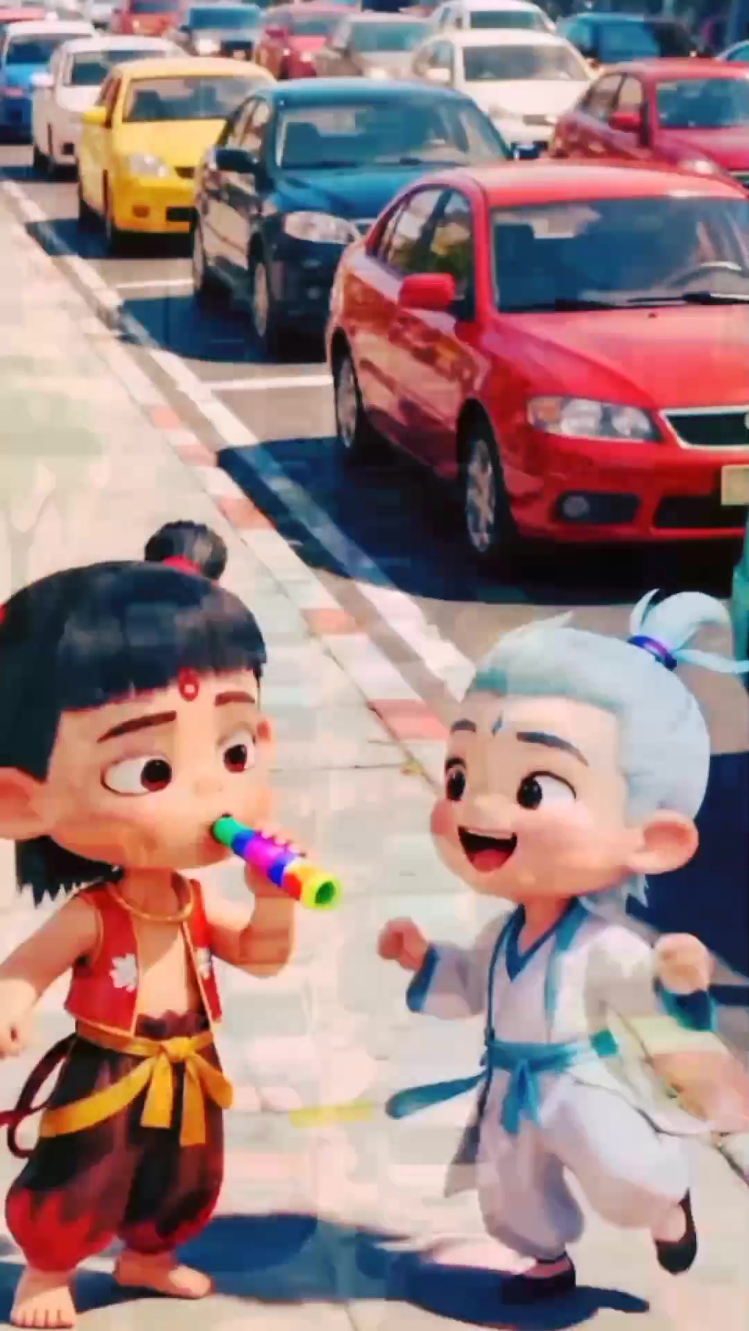 Raju gets a colourful Flute😱interesting cartoon video #cartoonist #kids ...