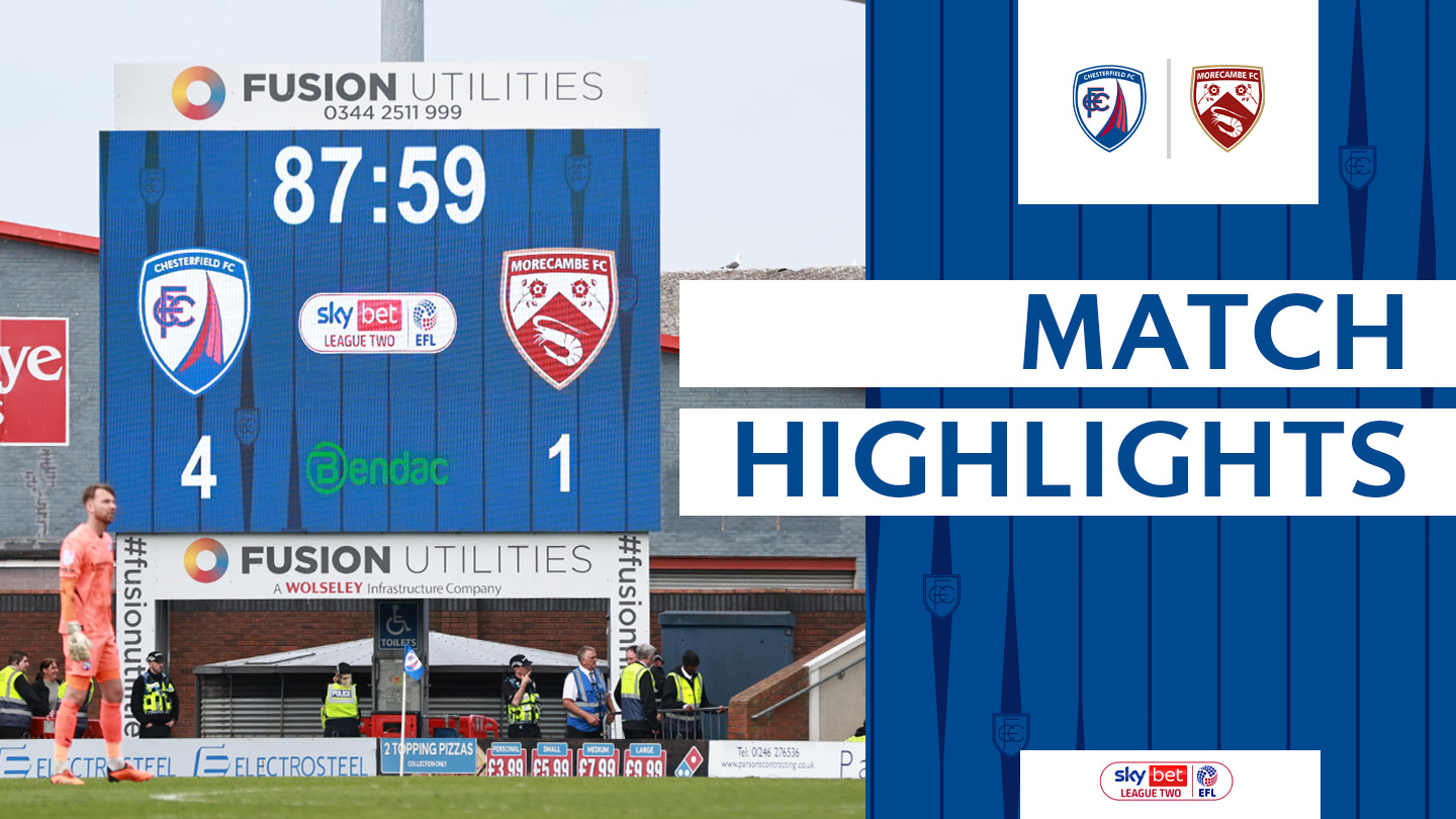 🎥 Highlights of the Spireites' 4-1 home victory against Morecambe are ...