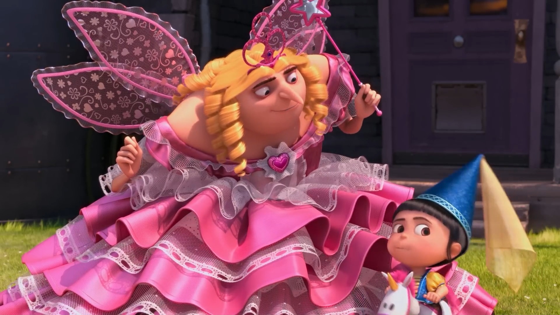 gru in pink dress Belle Romper – Wear Gru Winning the Unicorn for