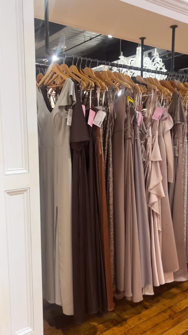 birthday dress shopping near me POV: You finally found a bridesmaid selection with ALL the options 👀💕, Our racks are PACKED with bridesmaid dresses in so many styles, silhouettes and all the colors trending right now. ✨, color:Peacock baby blue campaign:interlude-US Modelyn Elegant White Birthday