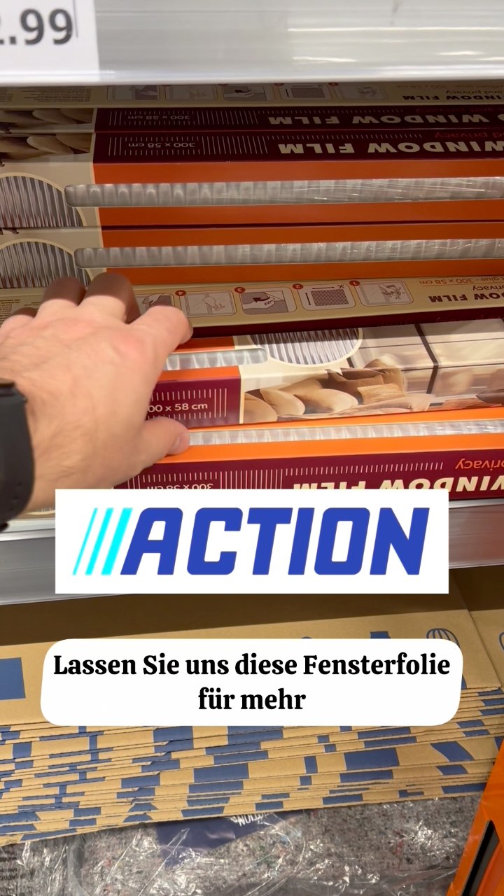 Mehr Privatsphäre in wenigen Minuten: Diese Fensterfolie in Riffelglas-Optik von Action lässt sich super einfach anbringen und sieht richtig edel aus. Perfekt für Balkontüren und Fenster! 🚪✨ Wie
