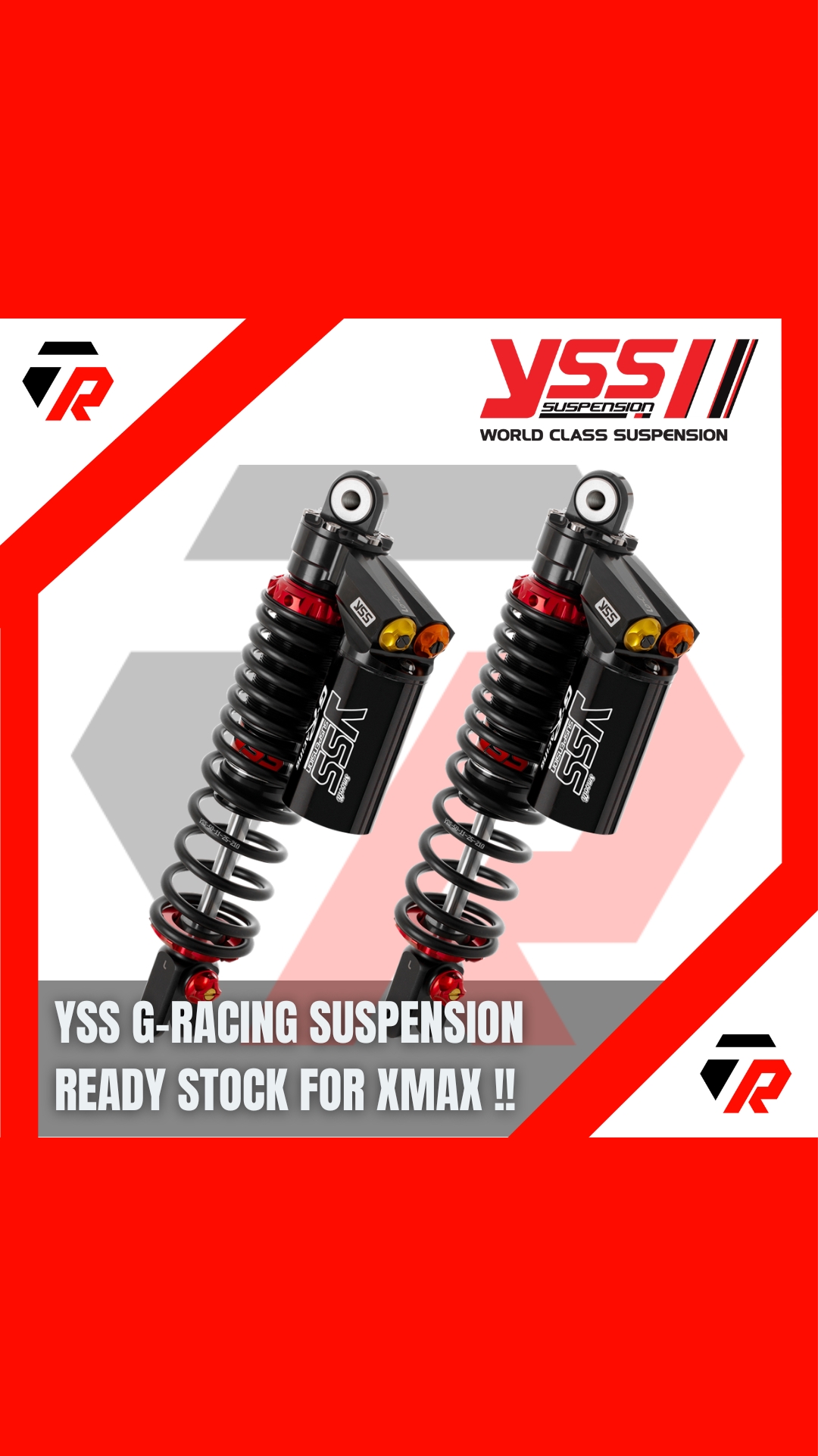 💥 YSS G-Racing Suspension for Yamaha XMAX – Ready Stock