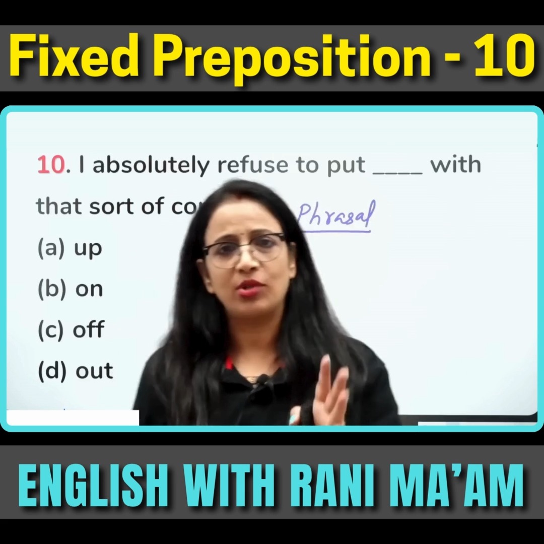 Fixed Preposition - 10 | English With Rani Ma'am #prepositions # ...