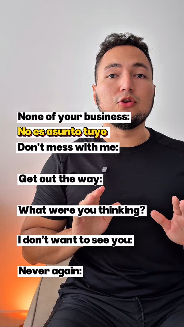 Very direct sentence in Spanish 😀 | Your Spanish with Javier | Facebook