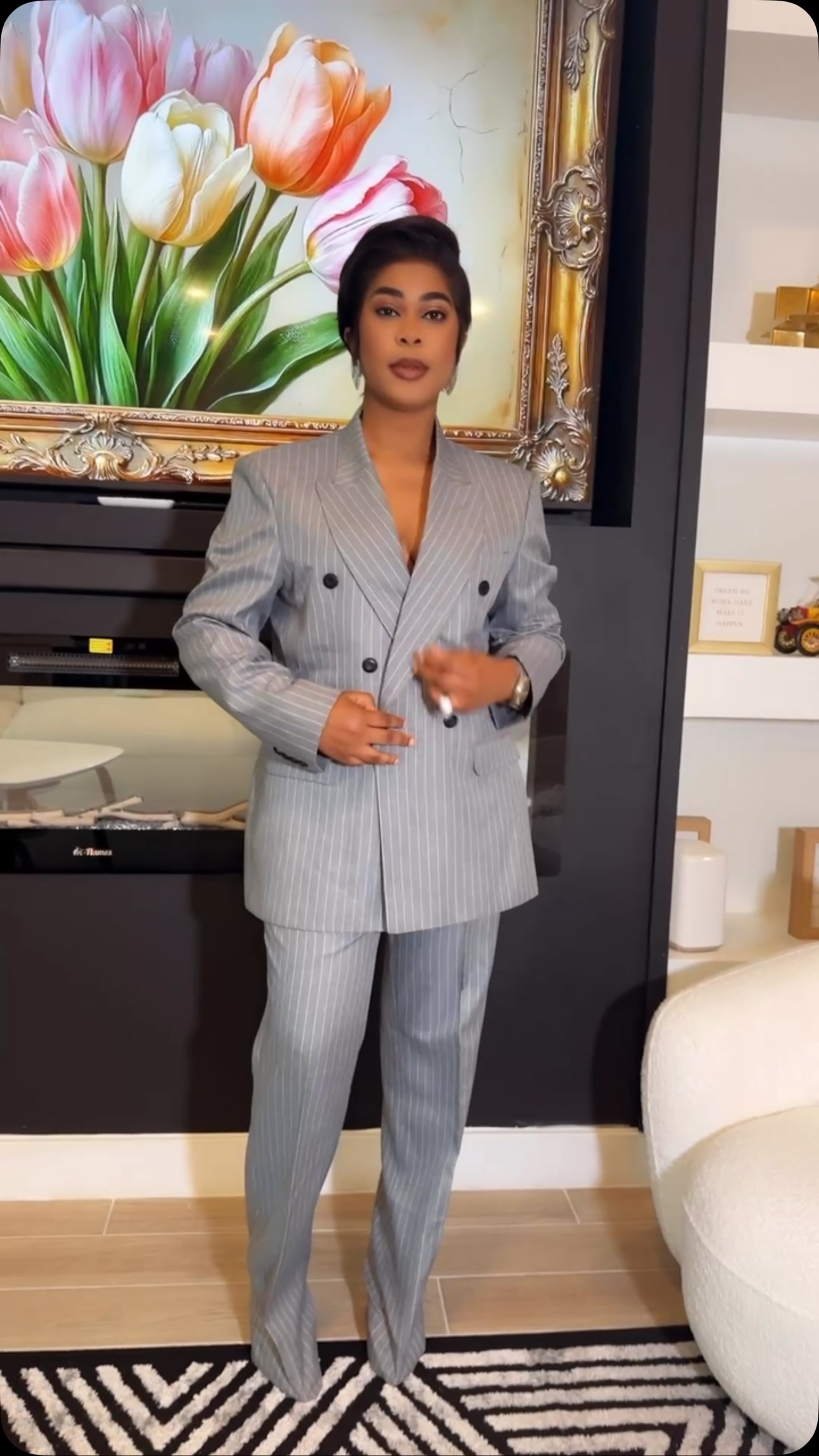 boss lady blazer dress Set. Because power never goes out of style. ✨, Step into every room with confidence in our timeless Boss Lady Blazer Set—designed for the modern woman who leads with elegance, colour: nude-ruched-high-neck-midi-dress