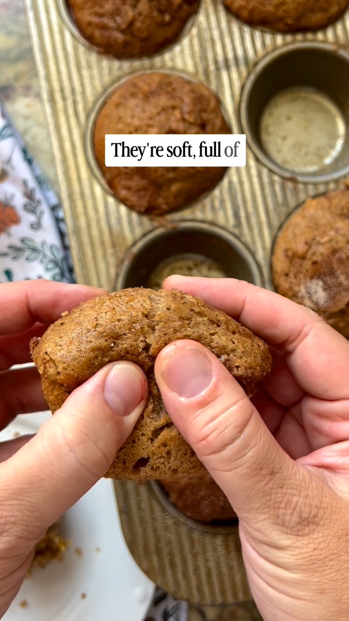 Apple Cider Sourdough Muffins with Grated Apples and Warm Spices
