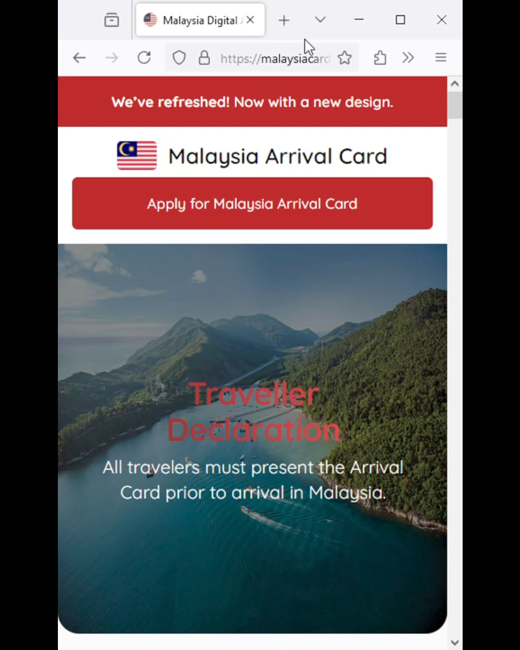 Be cautious of Malaysia Digital Arrival Card (MDAC) websites that do ...