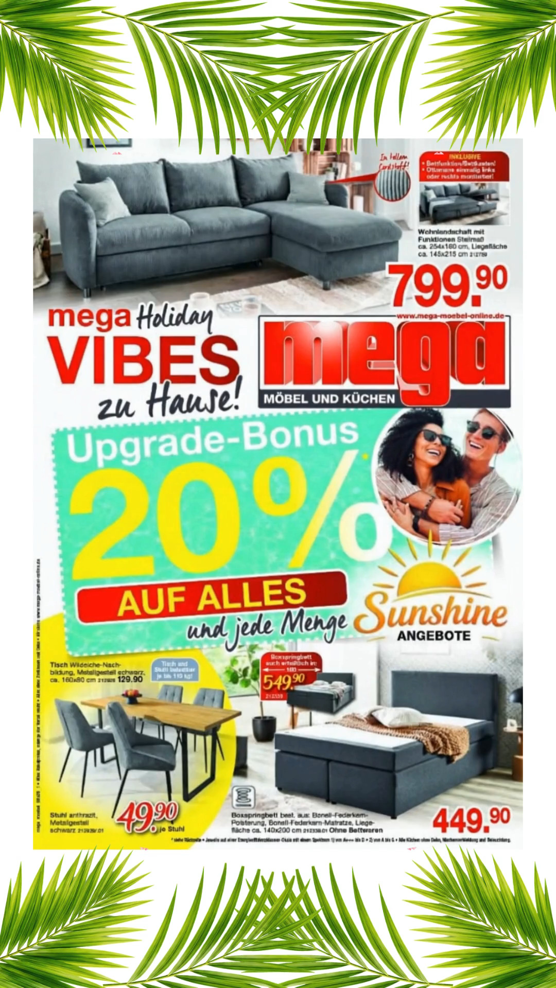 Mit einem Klick mega HOLIDAY 🏖️ VIBES für euer Zuhause entdecken 👉 bit.ly/megaPROSPEKT, die SOFORT Realität werden können! Denn fast alle mega SUNSHINE 😎 ANGEBOTE und noch viele weitere coole
