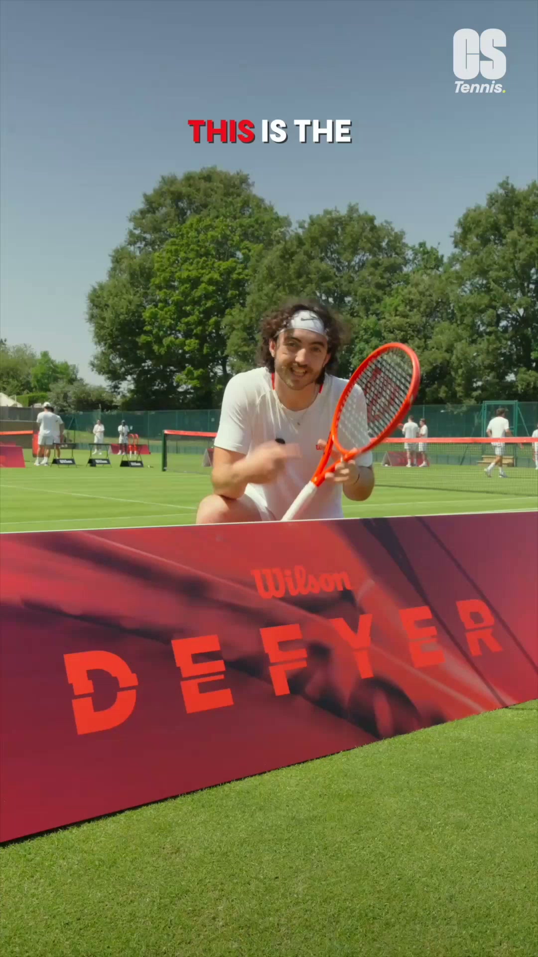 The NEW Wilson Defyer tennis racket in it's beautiful red colour