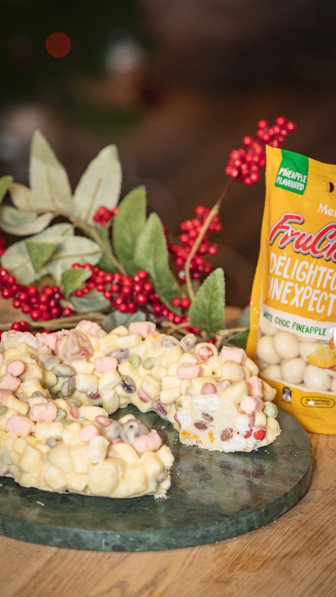 Make your festive table pop with this fun and colourful White Choc ...