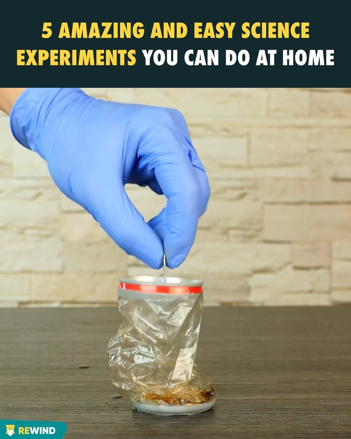 5 amazing and easy science experiments you can do at home. 👍 | Rewind ...