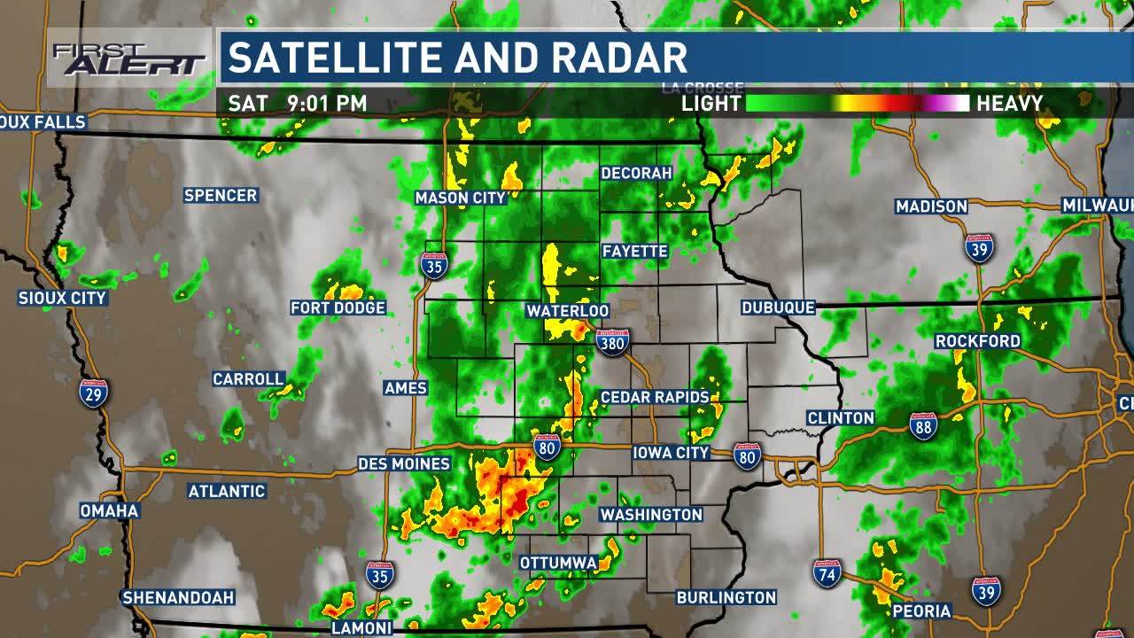 9:47 PM RADAR UPDATE: Showers and storms are continuing to move through ...