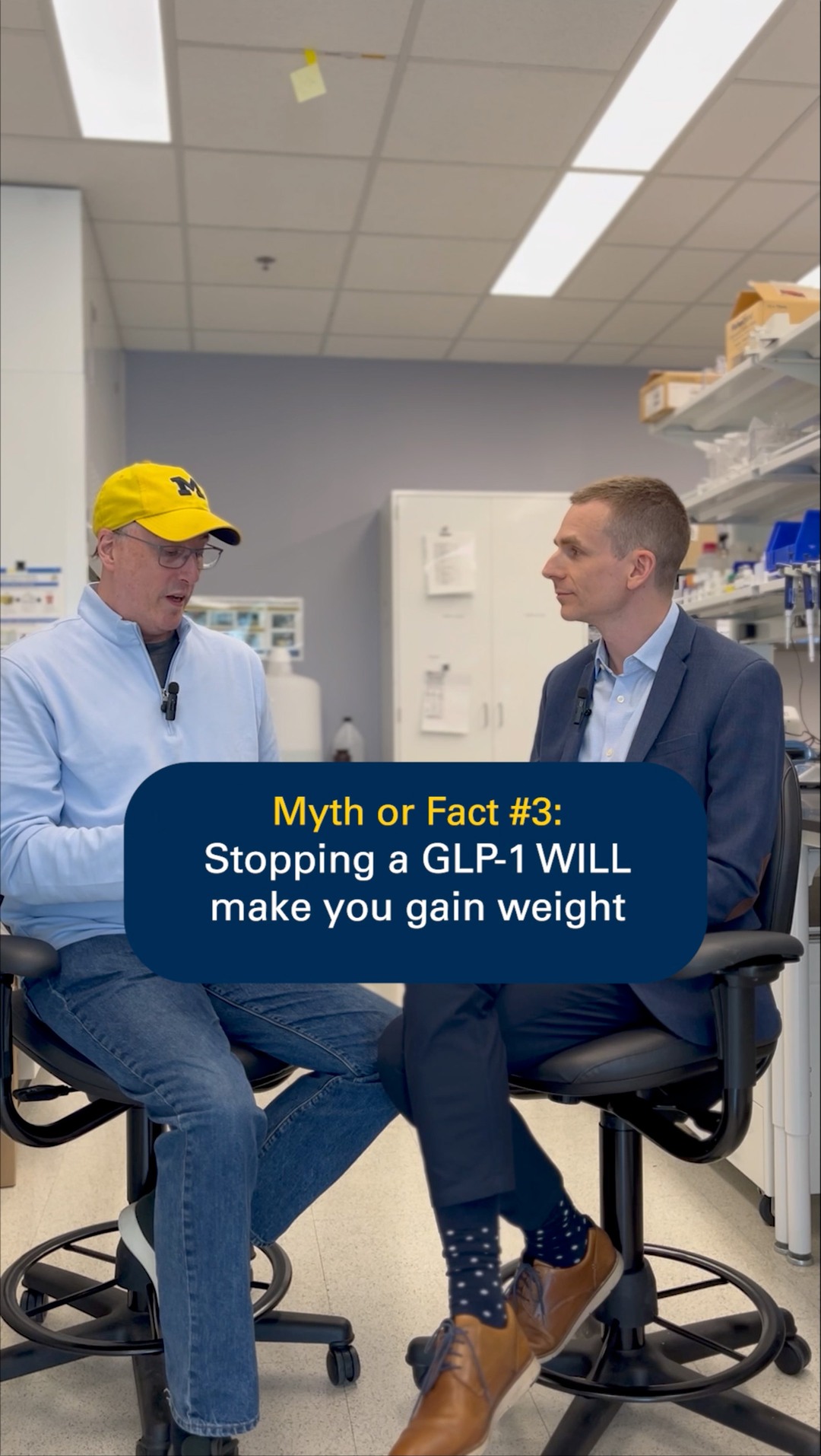 What happens when you stop a GLP-1? Many find that they regain weight they lost while on the medication., U-M Health researcher, Randy Seeley, Ph.D., and bariatric surgeon, Ryan Howard, M.D., discuss 