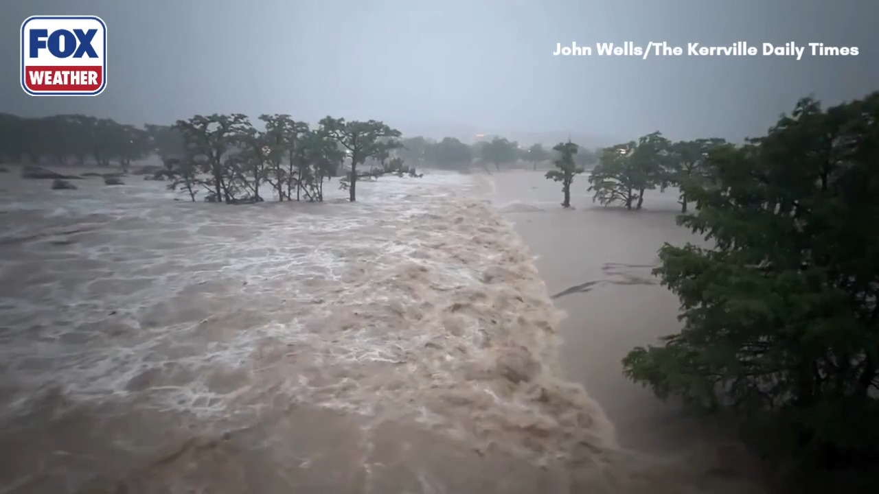RAGING WATERS 🌊: Intense video shows waters rushing through the