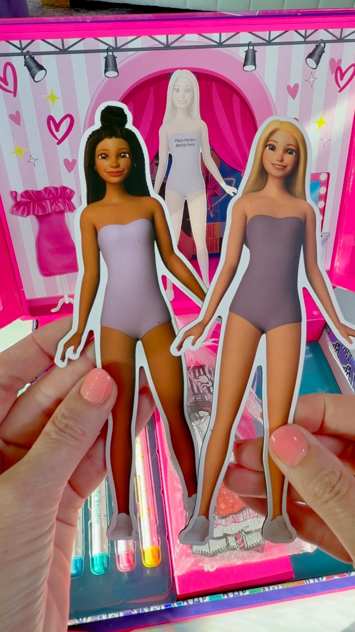 barbie design dress studio ✨ New Magic Style Studio! Barbie with magnetic outfits, your own looks, then bring her to life with AR. Such a fun travel-friendly activity! 💕 #barbie #toyreview #amazonfinds #toys Fashion doll Size:17-32-33 LOVE26 🕊️ Beaded Lace Corset Small parts