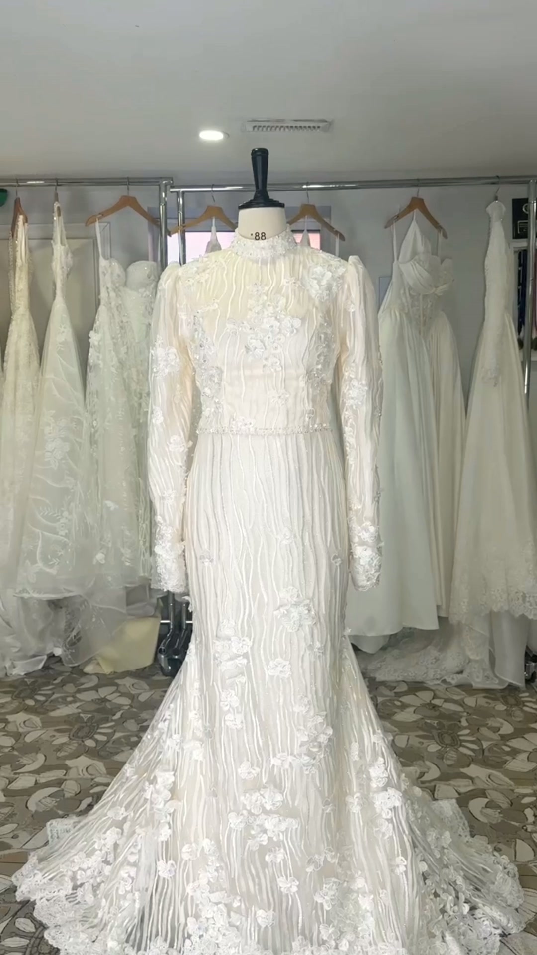 Our Mermaid Wedding dress long sleeves Signi is awaited for future brides. , 👗Available right now in size 14 for only $1200, 🧵Handcrafted in Etobicoke by our specialist tailor. Choose any of our 