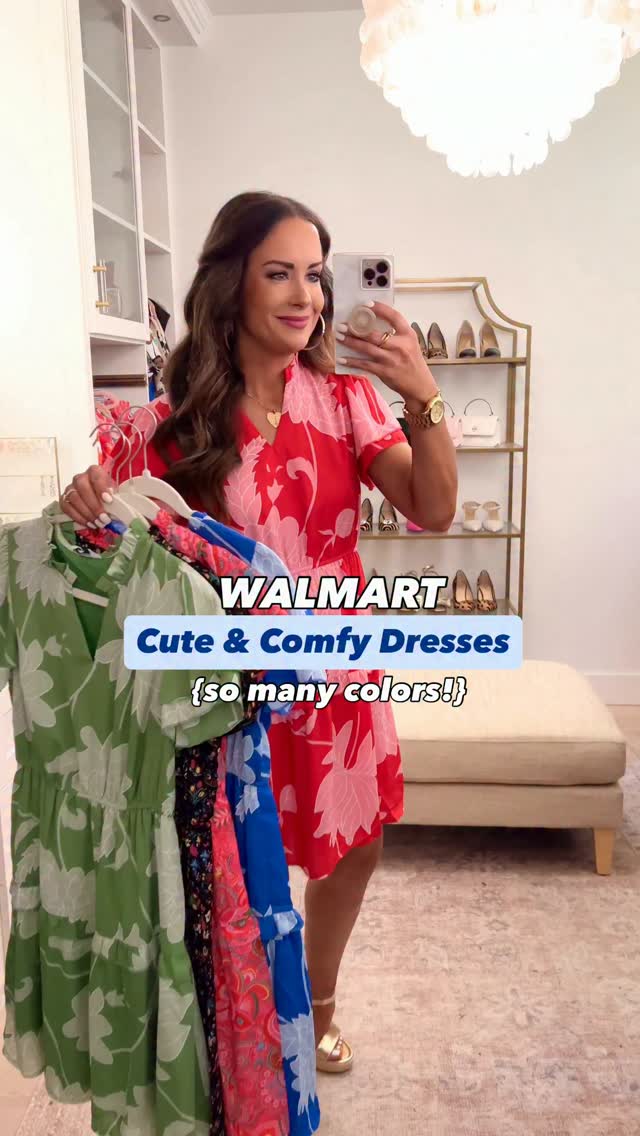 We found the cutest dress from Walmart you can wear now and later! Comment OUTFIT LINKS to shop! So many other colors are available too! 💕 We hope yall have a wonderful day! , #walmart #walmartfashion 