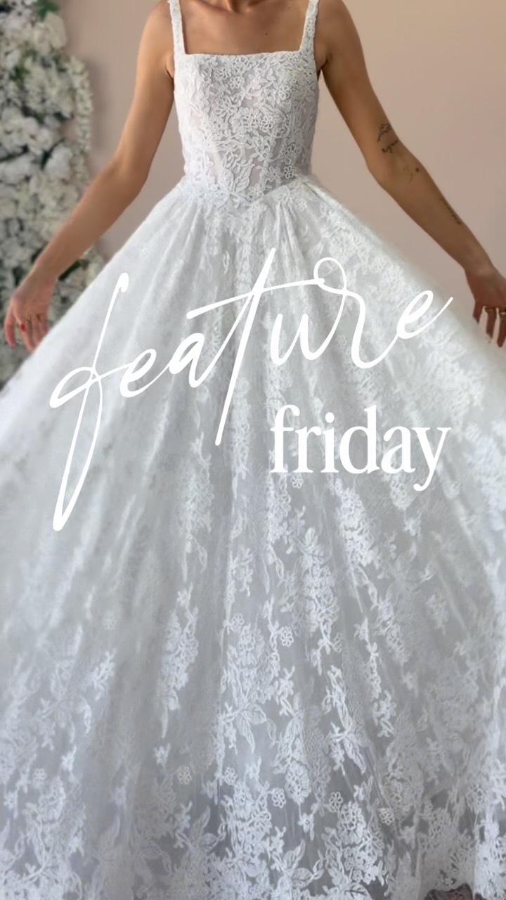 a-line wedding dresses roswell ✨ 𝓯𝓮𝓪𝓽𝓾𝓻𝓮 𝓯𝓻𝓲𝓭𝓪𝔂 ✨, Meet two new arrivals we’re currently obsessed with…, “Windsor”: a stunning lace ballgown featuring a square neckline with straps, low scoop back, basque waist and scallop lace A-line Sweetheart Short Chiffon women's plus size Color:06 Black Ivory Sizes