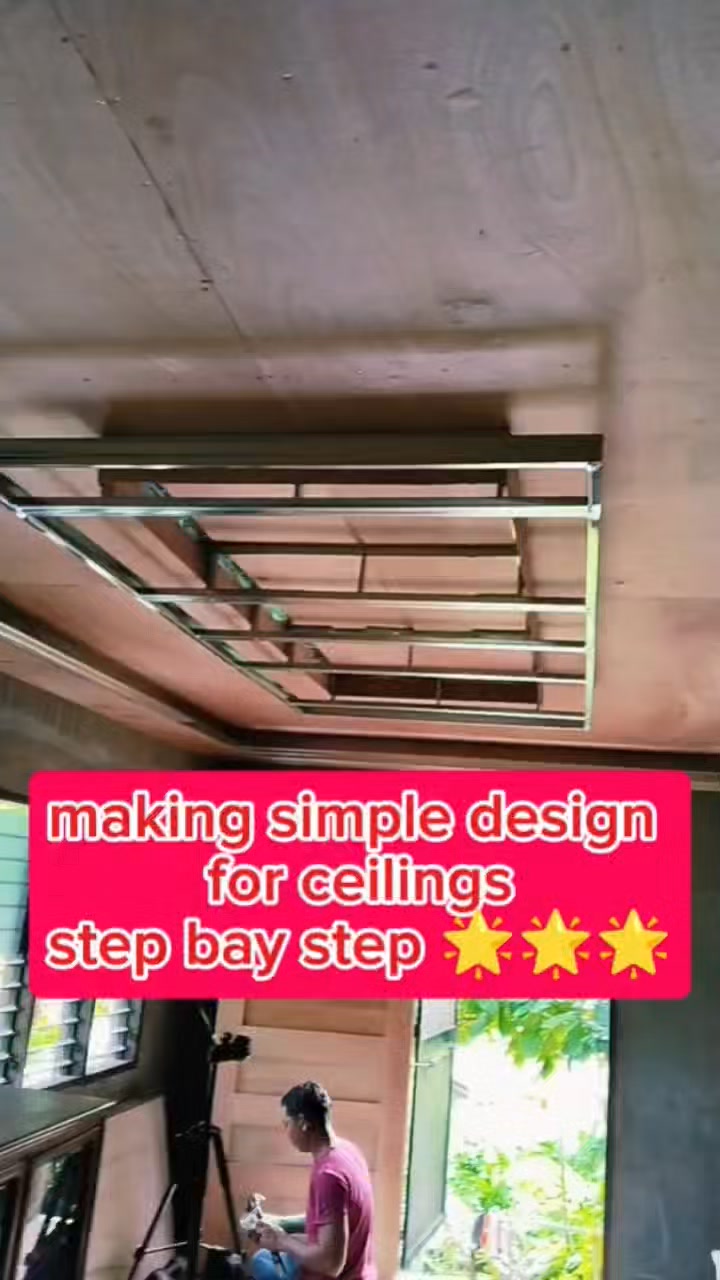 Making simple design for ceiling step bay step #facebookpost # ...