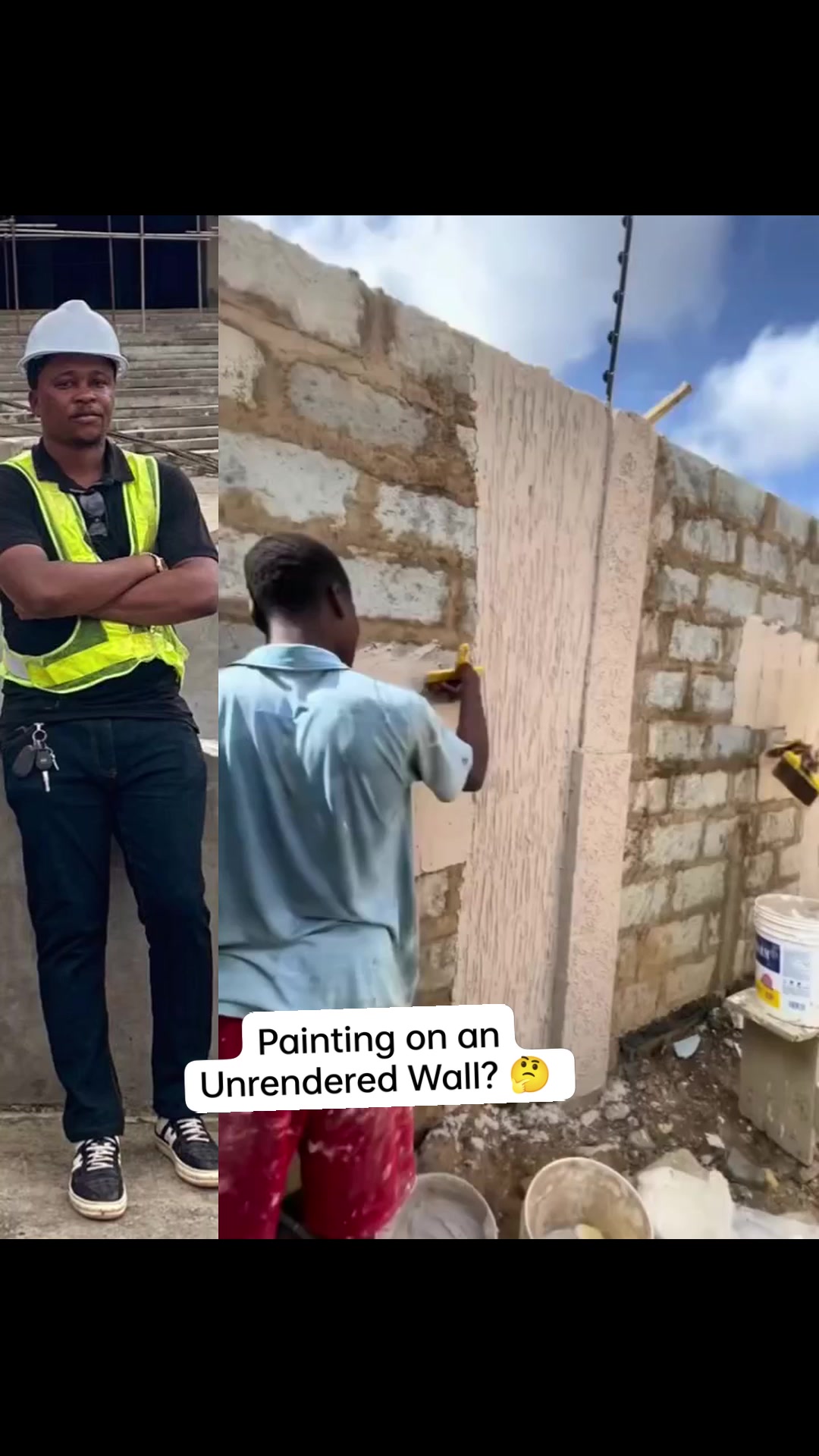 Is this practice professional? Painting on an Unrendered wall? # ...