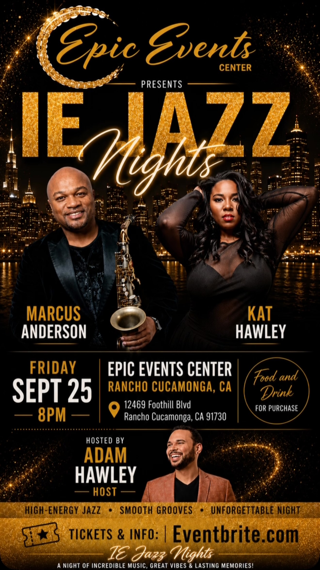 Rancho Cucamonga, let's make it a night! 🎷✨ I'm bringing the sax