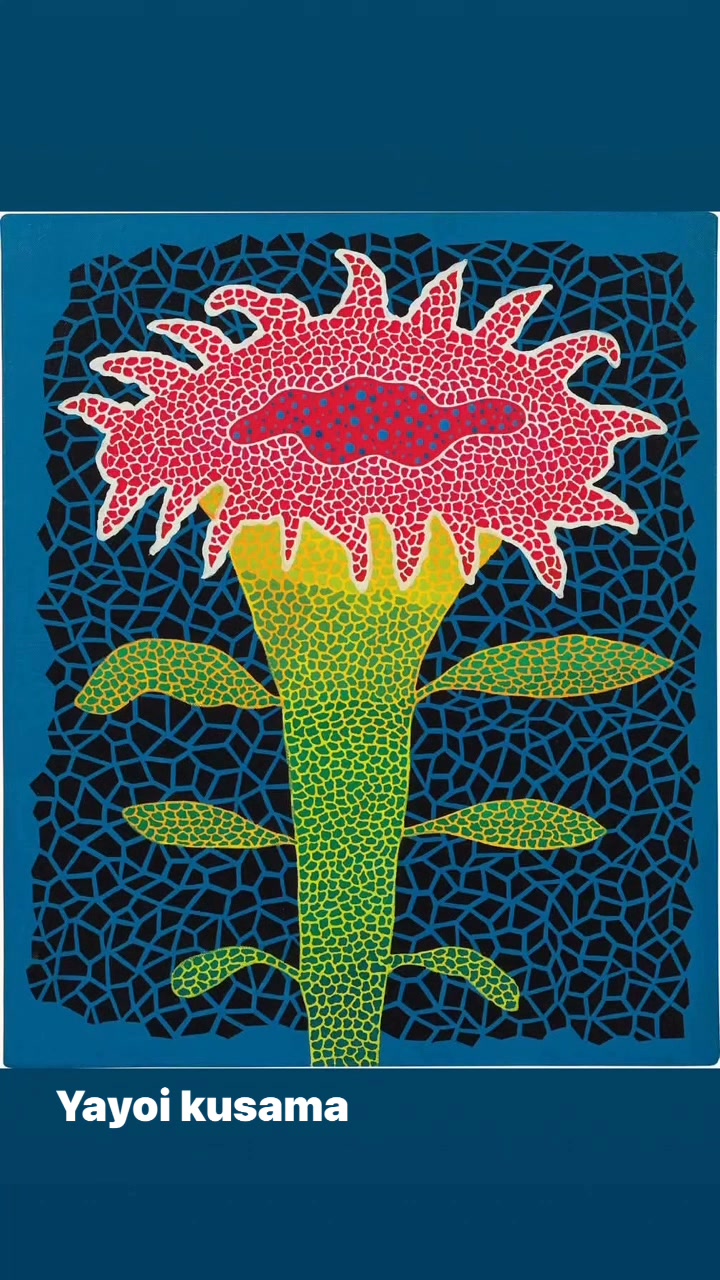 Flower painting by yayoi kusama | Artuniverse
