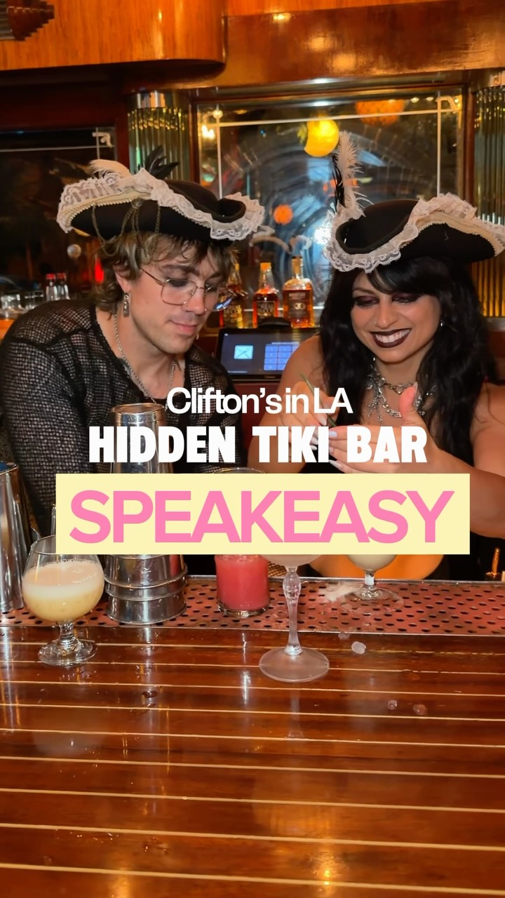 ドルフィンthe Skyカクテル CliftonsLA - SECRET TIKI SPEAKEASY BAR IN DOWNTOWN LA! Follow