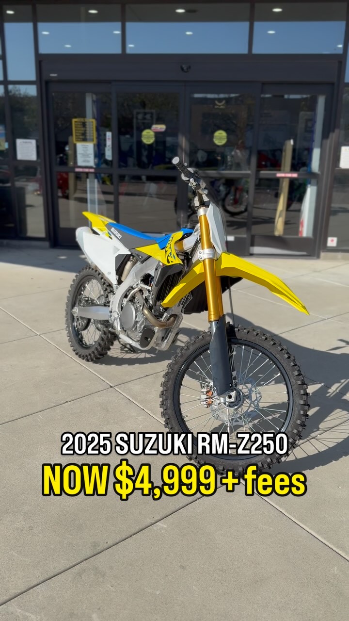 Price Drop 💰💨 — 2025 Suzuki RM-Z250 • NOW $4,999 + fees • YOU
