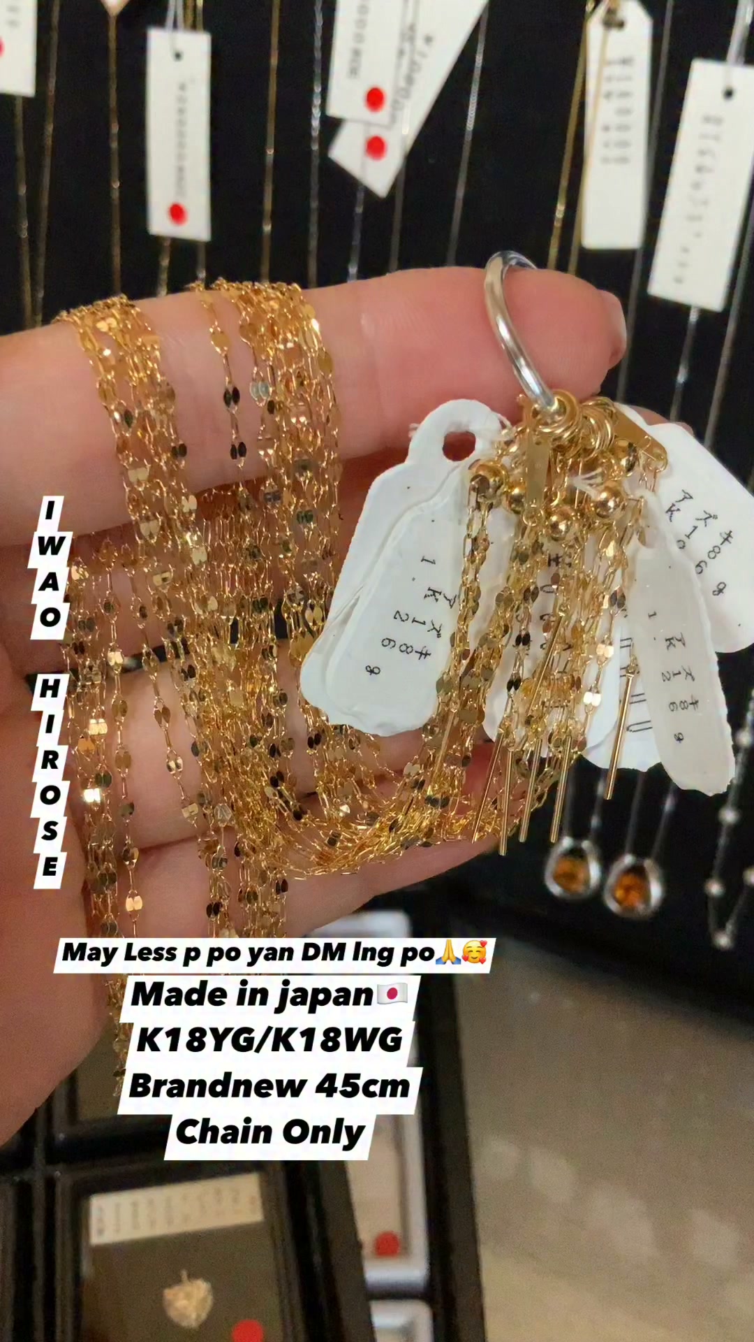 K18 Japan gold 6 cut 45 cm and 12 cut 45 cm available on hand We