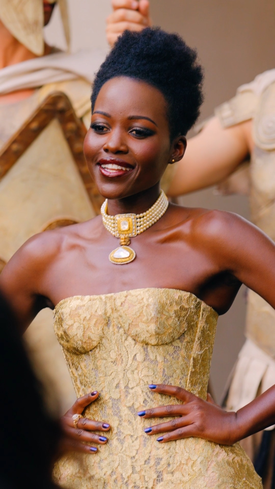 lupita nyong'o gold dress Can we talk about Lupita? ✨, Nyong’o in one of my favorite moments from The Odyssey premiere in NYC #lupitanyong #theodyssey #nycvideographer #redcarpet | DAFilm xx050226