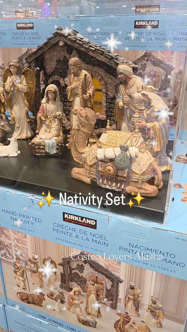 Wow! The 14 piece Nativity Set is back once again 😄 ✓Kirkland