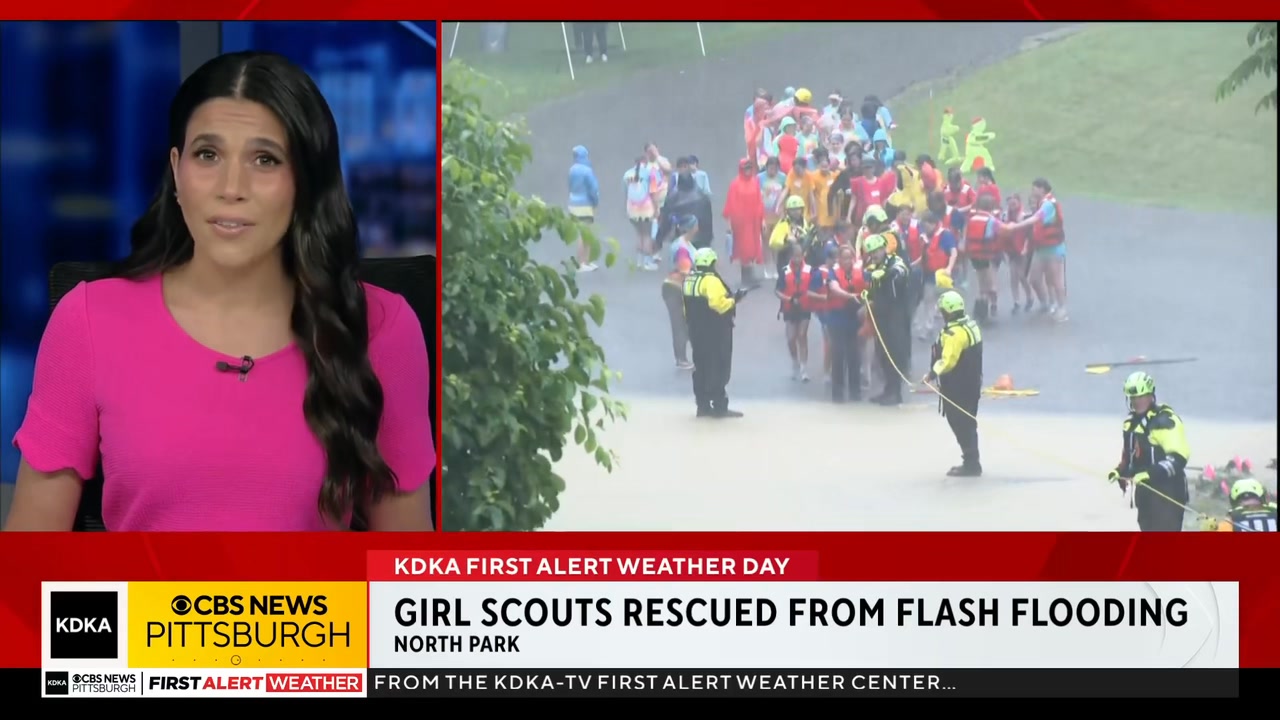 Rescue crews had to bring about 100 Girl Scouts to safety during flash ...