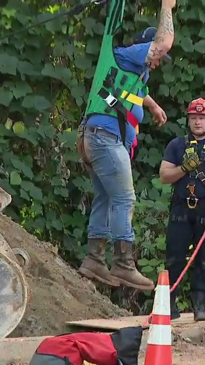 Construction Worker Rescued From 20-Foot Hole in DeKalb County