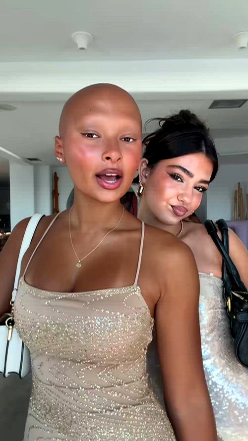 our golden girls 🤩, @asabasics, @embreighcourtlyn, spotted in: , - Manhattan Slip Formal Dress Gold,