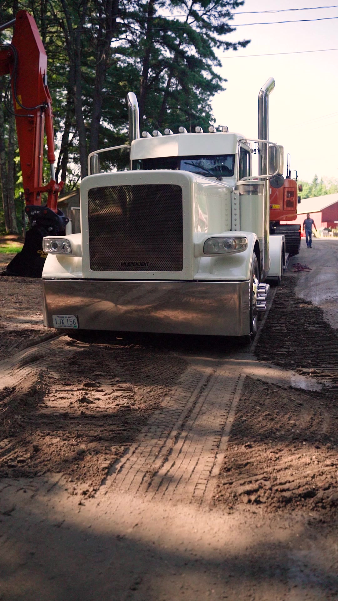 The Hitachi ZX870 during its first full day on the job in Colorado