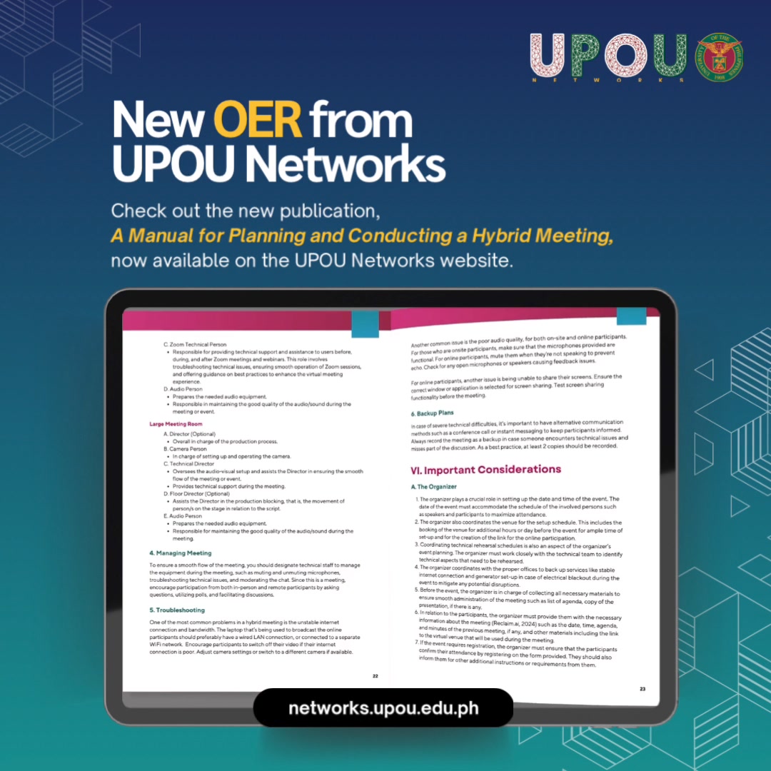As a pioneer in open and online distance e-learning, the UP Open ...