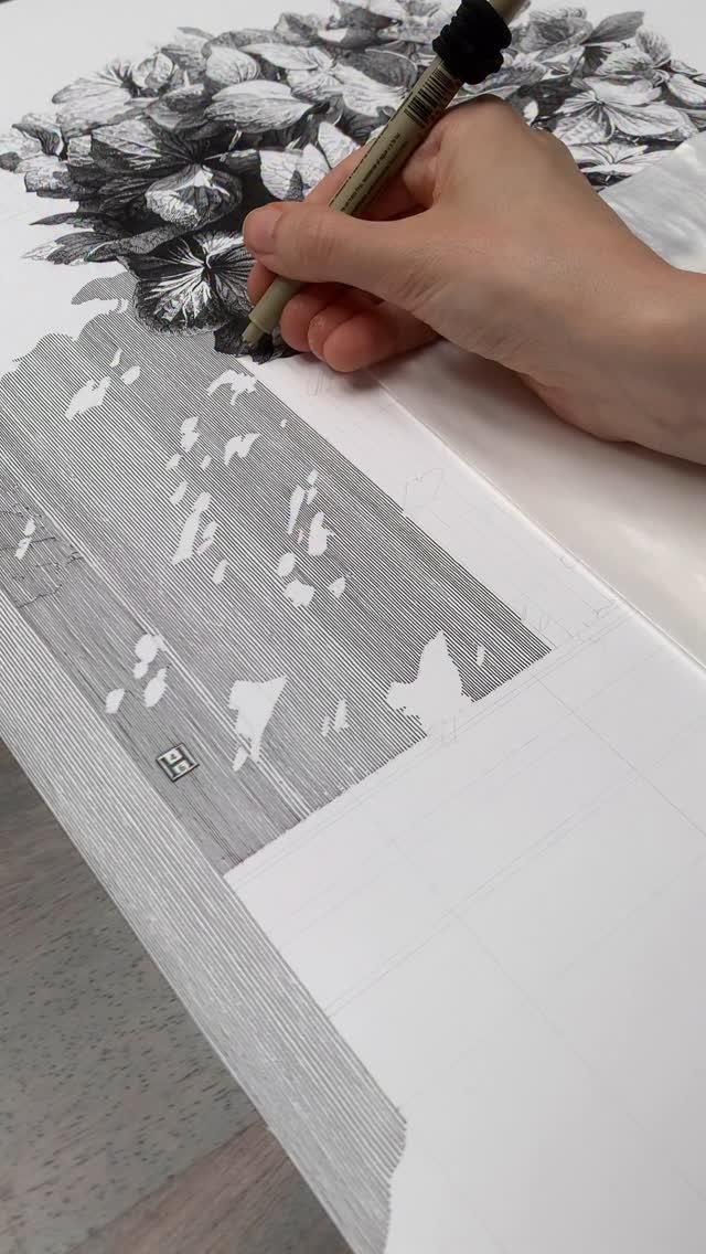 Holding my breath whilst drawing lines, breathing deeply when the pen ...