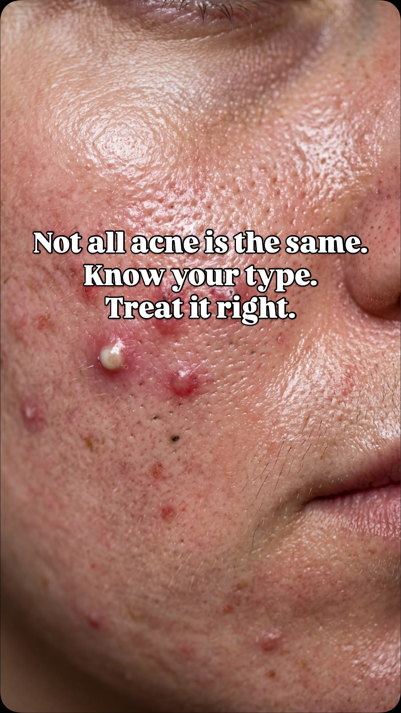 Not all acne is the same… so why treat it the same? 👀, One of the biggest mistakes we see is treating every breakout with the same products and expecting the same results., 🍄 Comedonal acne 