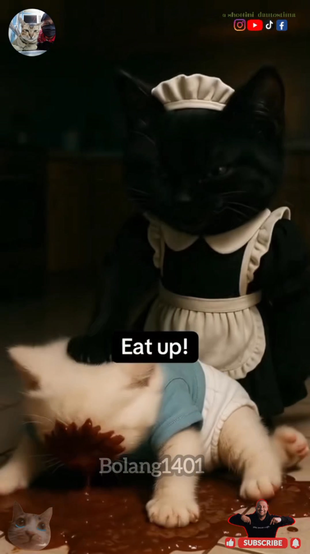 Dont leave your kids with strangers 😿 (Part : 2) #cutecat #ai #fyp #cat ...