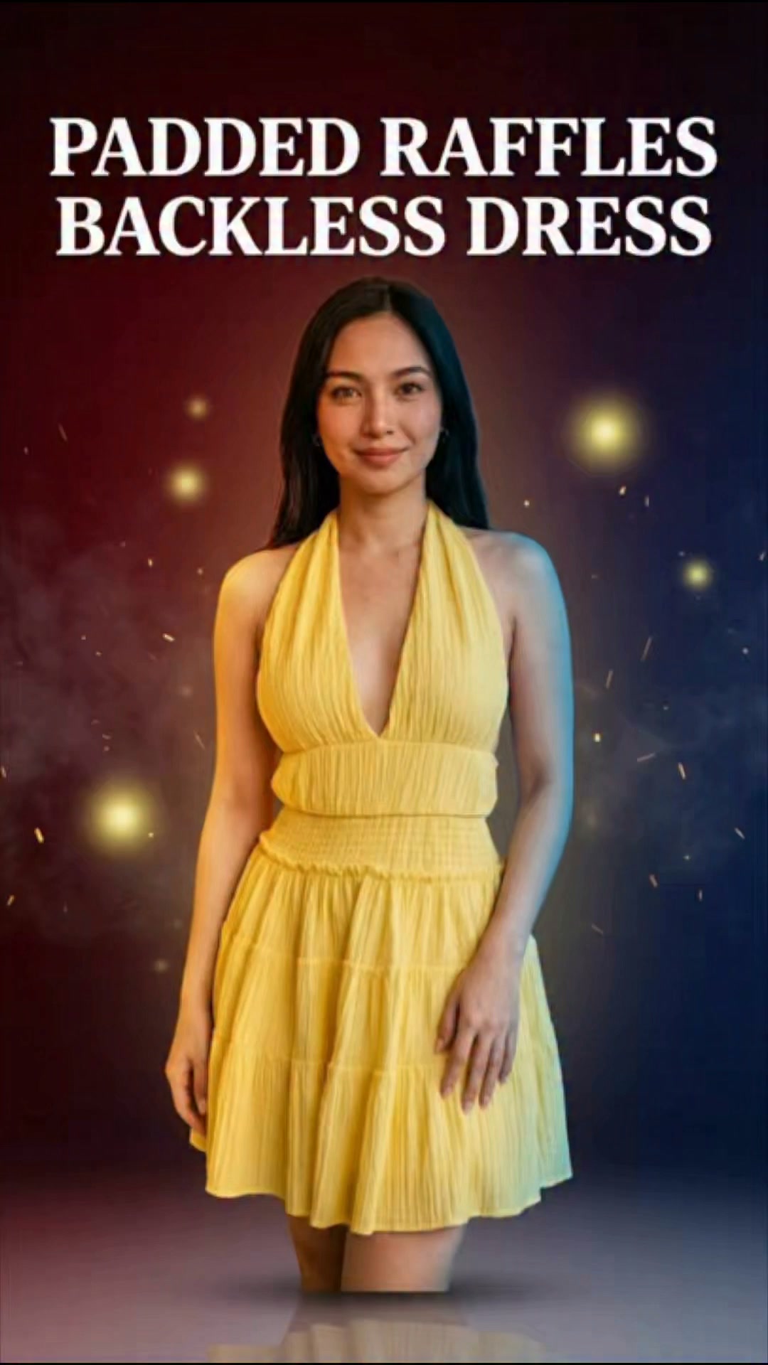 https://s.shopee.ph/5foNLCraXx, https://vt.tiktok.com/ZS9BXh2HeAAYT-doB01/, Padded Ruffle Mini Dress | Self-Tie Halter Backless | Stretchable | Bark Crepe #OOTD | BUDOL IDEAS